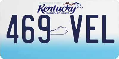 KY license plate 469VEL