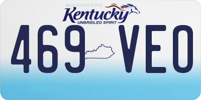 KY license plate 469VEO