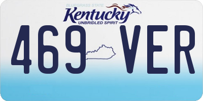 KY license plate 469VER