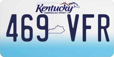KY license plate 469VFR