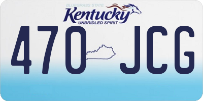 KY license plate 470JCG