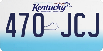 KY license plate 470JCJ