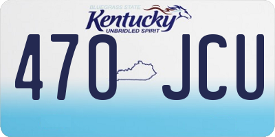 KY license plate 470JCU