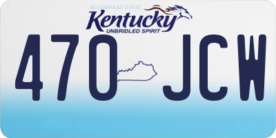 KY license plate 470JCW