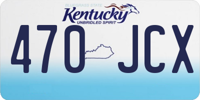 KY license plate 470JCX