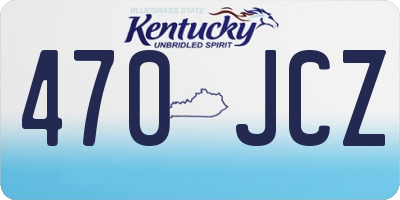 KY license plate 470JCZ