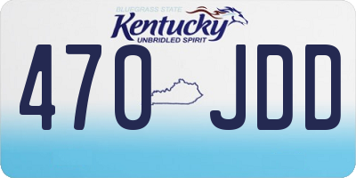 KY license plate 470JDD