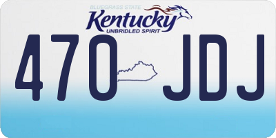 KY license plate 470JDJ