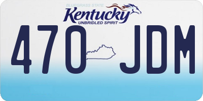KY license plate 470JDM