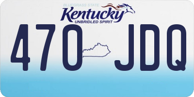 KY license plate 470JDQ