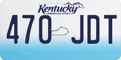 KY license plate 470JDT