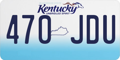KY license plate 470JDU