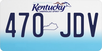KY license plate 470JDV
