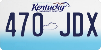 KY license plate 470JDX
