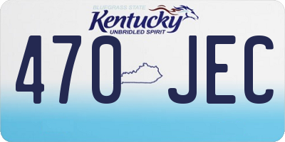 KY license plate 470JEC