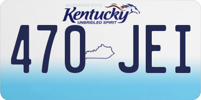 KY license plate 470JEI