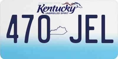 KY license plate 470JEL