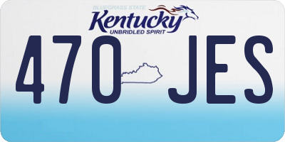 KY license plate 470JES
