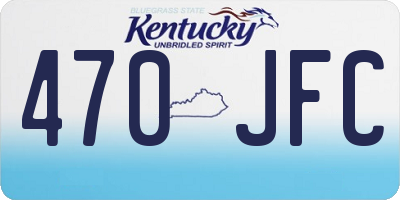 KY license plate 470JFC