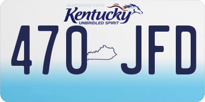 KY license plate 470JFD
