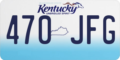 KY license plate 470JFG
