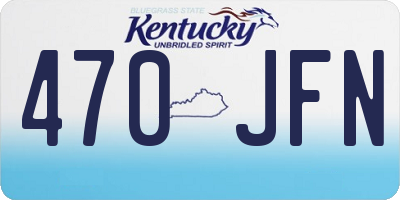 KY license plate 470JFN