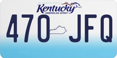 KY license plate 470JFQ