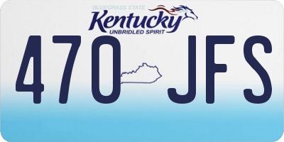 KY license plate 470JFS