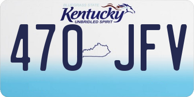 KY license plate 470JFV