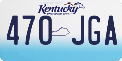 KY license plate 470JGA