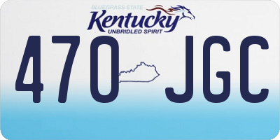 KY license plate 470JGC