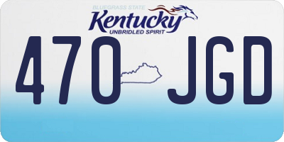 KY license plate 470JGD