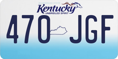 KY license plate 470JGF
