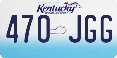 KY license plate 470JGG