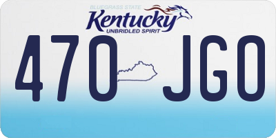KY license plate 470JGO