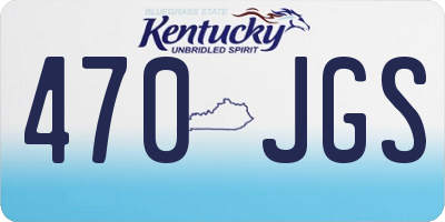 KY license plate 470JGS