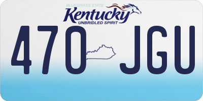 KY license plate 470JGU