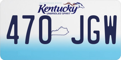 KY license plate 470JGW