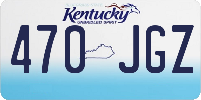 KY license plate 470JGZ