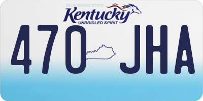 KY license plate 470JHA