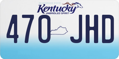 KY license plate 470JHD