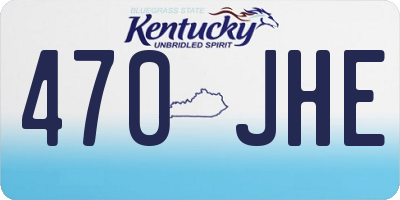 KY license plate 470JHE