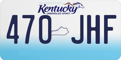 KY license plate 470JHF