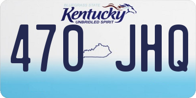KY license plate 470JHQ
