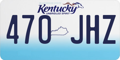 KY license plate 470JHZ