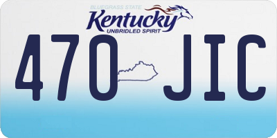 KY license plate 470JIC