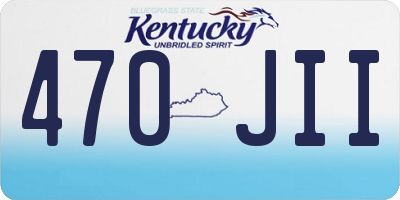 KY license plate 470JII