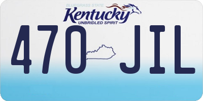 KY license plate 470JIL
