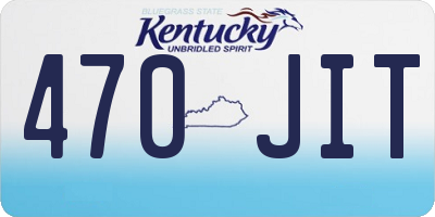 KY license plate 470JIT