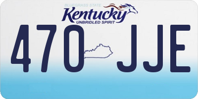 KY license plate 470JJE